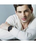 Montre homme quartz Bracelet en acier inoxydable MH289-NFN noire