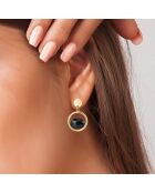 Boucles d'oreilles ornées de Cristaux scintillants dorées