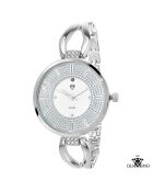 Emilie Uhr, verziert mit einem echten schwarzen Diamanten und 15 silbernen funkelnden Kristallen