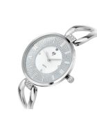 Emilie Uhr, verziert mit einem echten schwarzen Diamanten und 15 silbernen funkelnden Kristallen