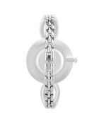 Emilie Uhr, verziert mit einem echten schwarzen Diamanten und 15 silbernen funkelnden Kristallen