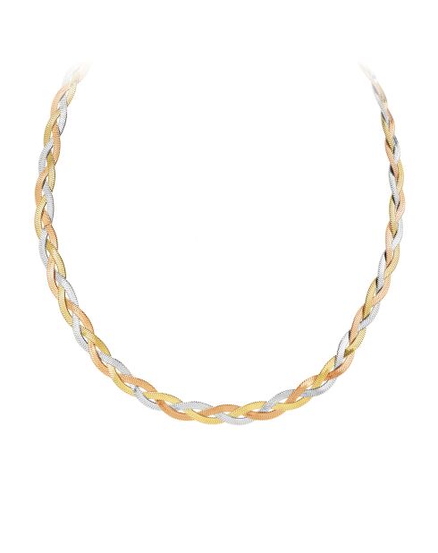 collar plateado de acero inoxidable