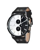 MH259-NFA Herrenuhr mit schwarzem Quarz-Edelstahlarmband