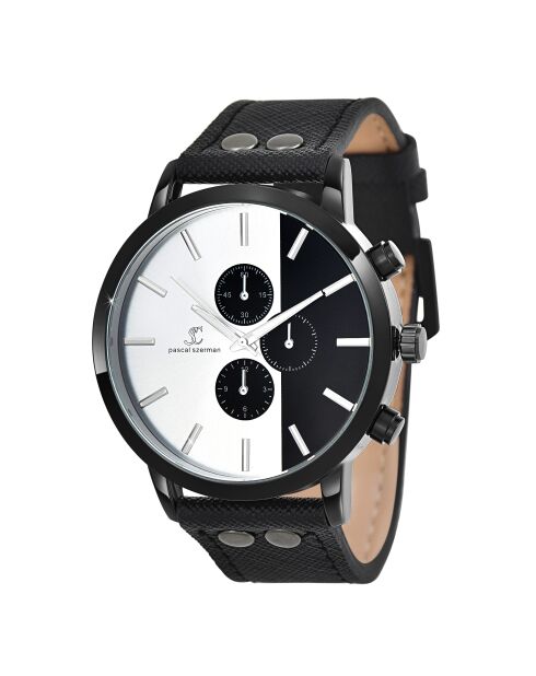 MH259-NFA Herrenuhr mit schwarzem Quarz-Edelstahlarmband