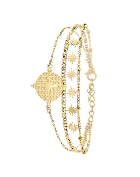 Bracelet en acier inoxydable doré
