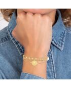 Bracelet en acier inoxydable doré