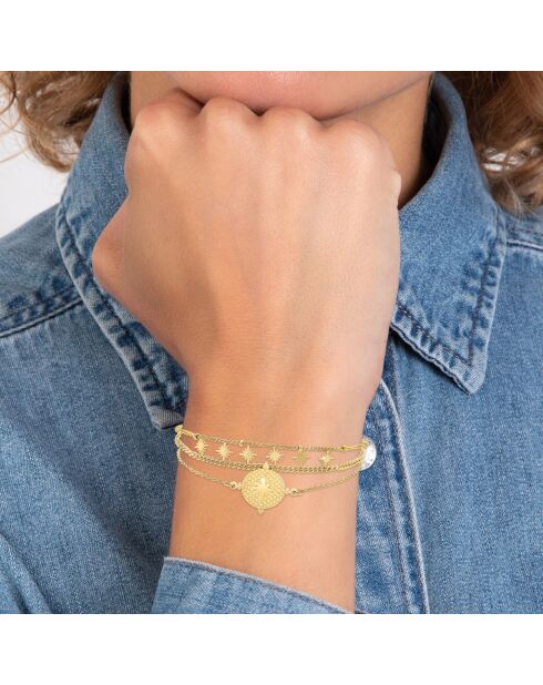 Bracelet en acier inoxydable doré