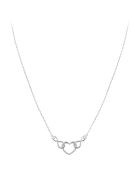 Collier cœur orné de zirconium argenté