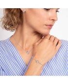 Parure arbre de vie en acier inoxydable argentée