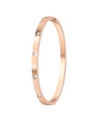 3 Edelstahlarmbänder, verziert mit funkelnden Goldkristallen