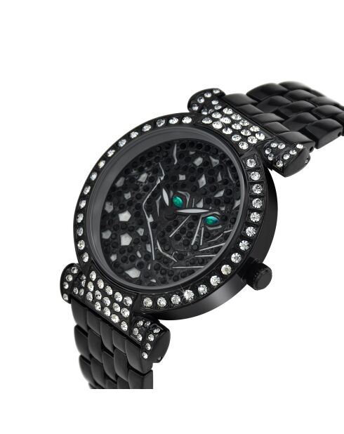 Montre élégante noire