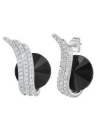 Boucles d'oreilles ornées de Cristaux scintillants noires