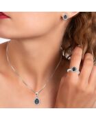 Parure ornée de Zirconium argenté/noir