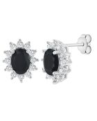 Parure ornée de Zirconium argenté/noir