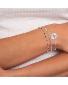 Set van 3 zilveren armbanden van roestvrij staal