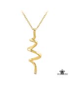 Halsketting versierd met een echte gouden diamant