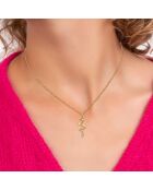 Halsketting versierd met een echte gouden diamant