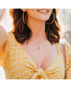 Teddybeerketting versierd met gouden zirkonium