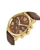 Herren-Quarzuhr von Pascal Szerman Gold/Brown