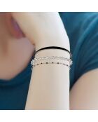 Set mit 3 schwarzen Edelstahlarmbändern