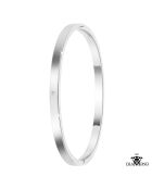 Edelstahlarmband, verziert mit einem echten silbernen Diamanten