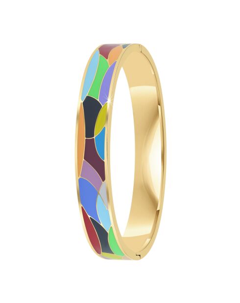 Bracciale in acciaio inossidabile in resina colorata con colori multicolor