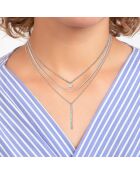 Set de 3 collares de plata con circonio