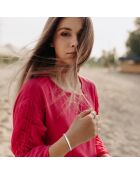 Weißes Edelstahlarmband aus Kunstharz