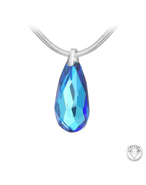 Collier orné de Cristaux scintillants Paris bleu