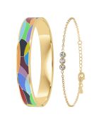 Set mit 2 Edelstahlarmbändern BS4274 gold/mehrfarbig