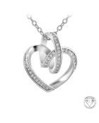 Collar decorado con circonio plateado