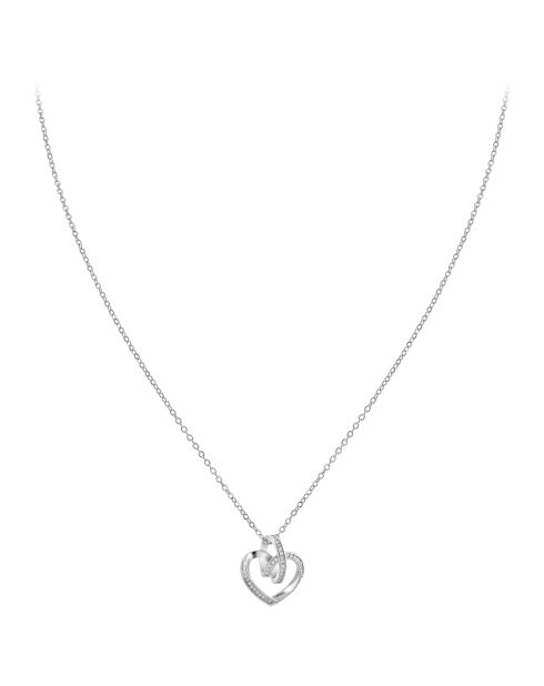 Collar decorado con circonio plateado