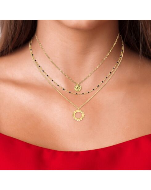 Sautoir en acier inoxydable B2200 doré