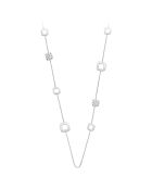 Collar decorado con brillantes cristales de plata