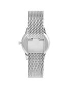 Elegant horloge versierd met een zwarte diamant en fonkelende zilveren kristallen