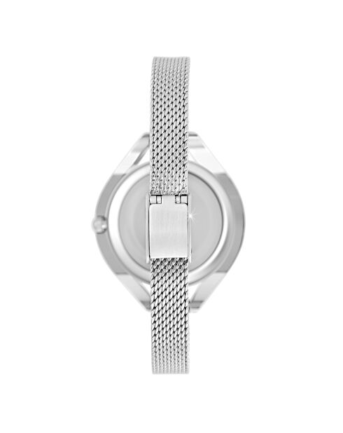 Lana-Uhr, verziert mit einem echten schwarzen Diamanten und 46 funkelnden Silberkristallen