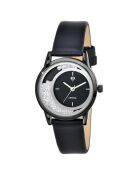 Montre ornée de cristaux Swarovski MF547 noire