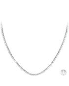 Collier orné de Cristaux scintillants B3376 argenté