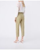 Khakifarbene Hose Jossie aus Baumwolle und Leinen