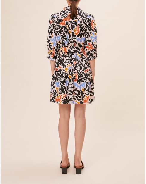 Crèmekleurige jurk van linnenmix Cadix