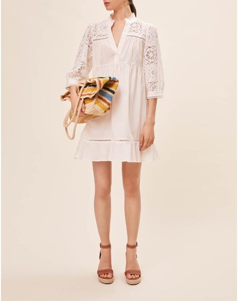 Cremefarbenes Ceylan-Kleid