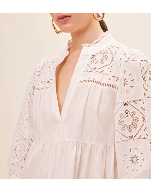 Cremefarbenes Ceylan-Kleid