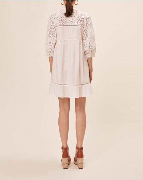 Cremefarbenes Ceylan-Kleid