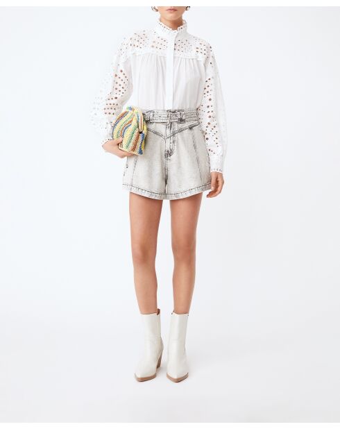 Overhemd Leone in gebroken wit