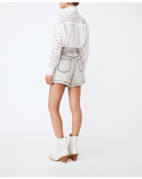 Overhemd Leone in gebroken wit