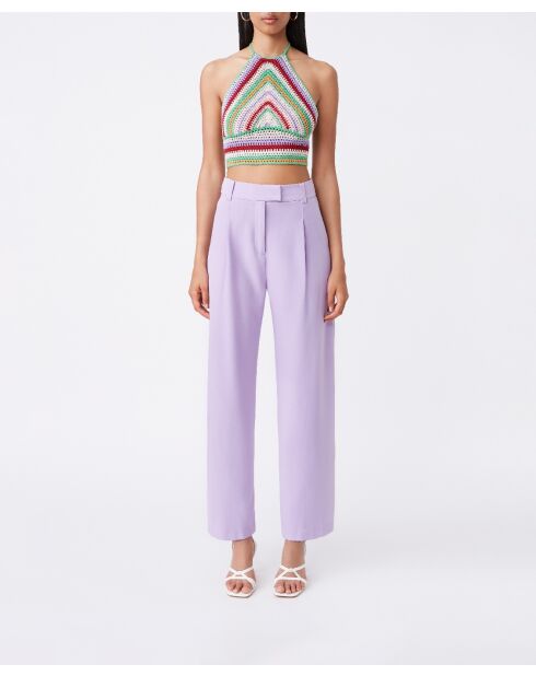 Top de ganchillo beige Pio