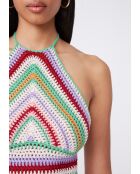 Top de ganchillo beige Pio