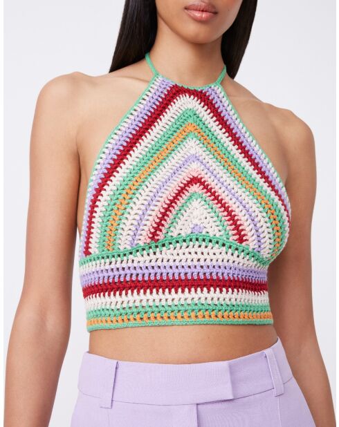 Top de ganchillo beige Pio