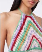 Top de ganchillo beige Pio