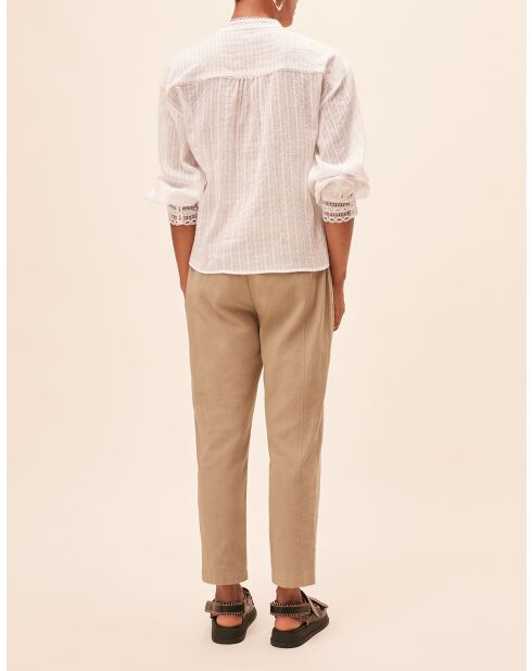 Leony blouse in gebroken wit